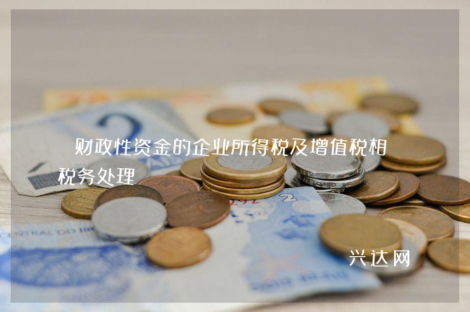 财政性资金的企业所得税及增值税相关税务处理 